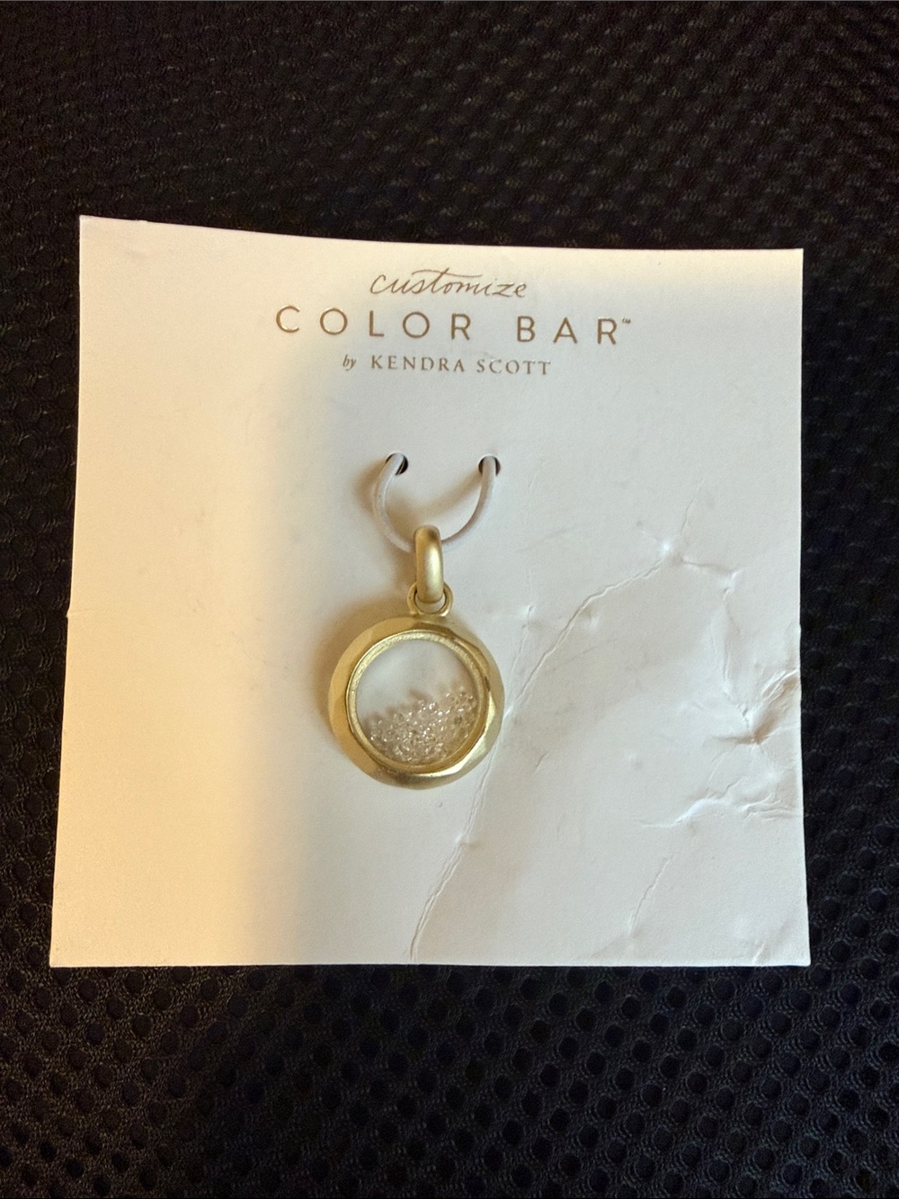 Kendra Scott Floating Crystals Charm, Gold Metal